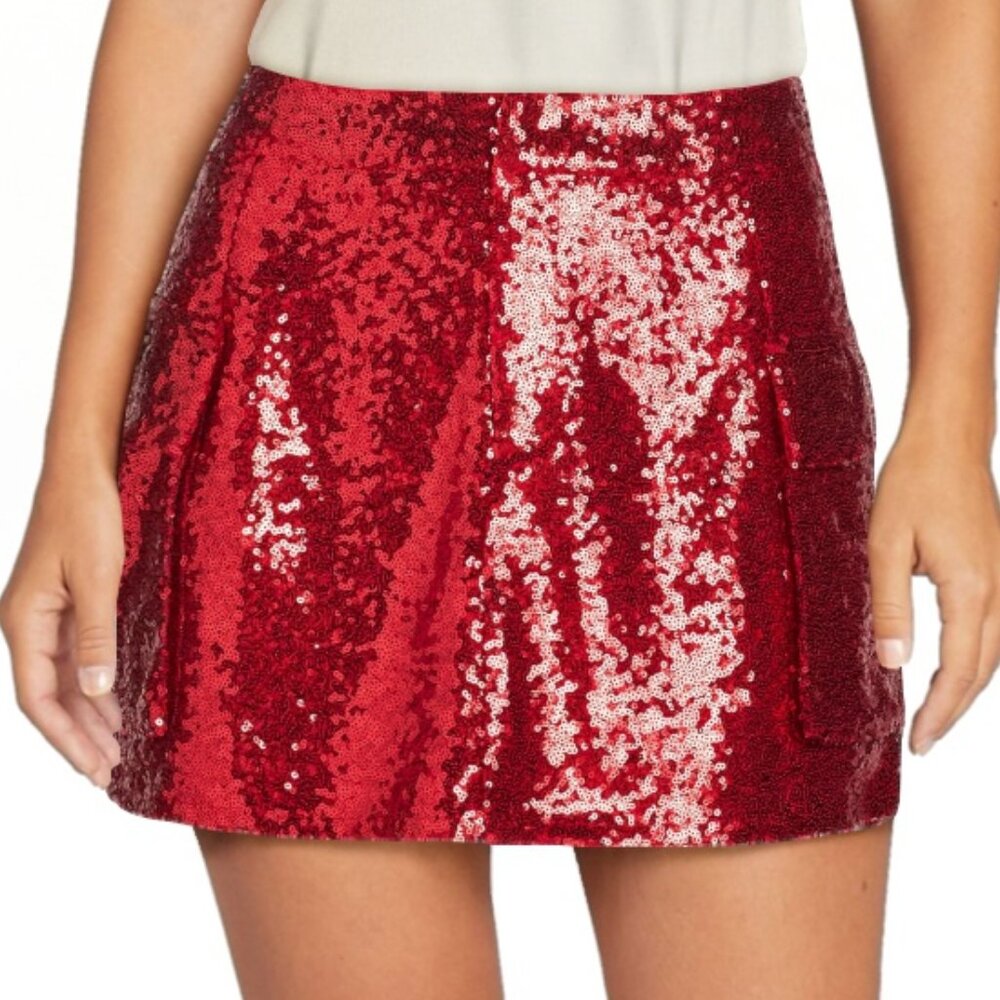 NWT Madden NYC Women’s Sequin Mini Cargo Skirt